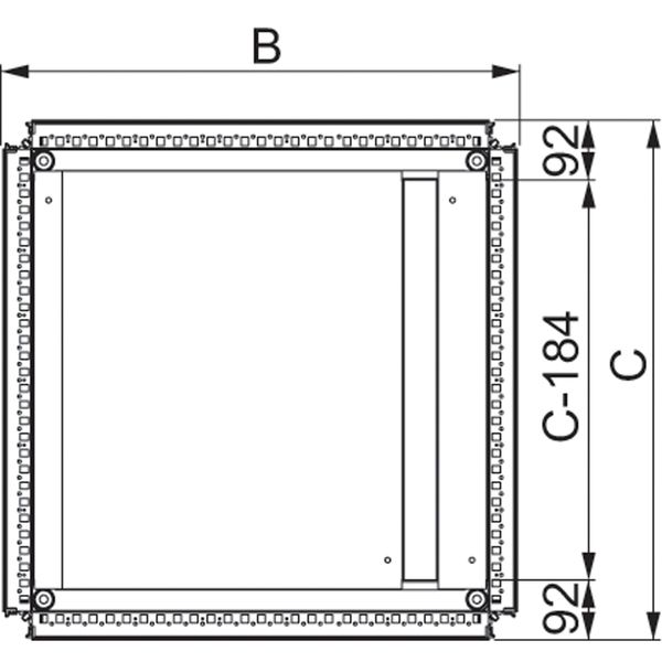 Spacial SF 1 entry cable gland plate - fixed by clips - 300x600 mm image 1