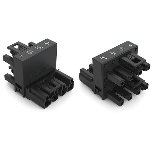 h-distribution connector 4-pole Cod. A black image 2