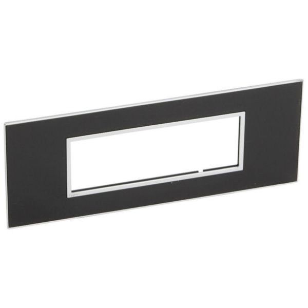 Arteor Surround Plate 6 Module Square Mirror Black image 1