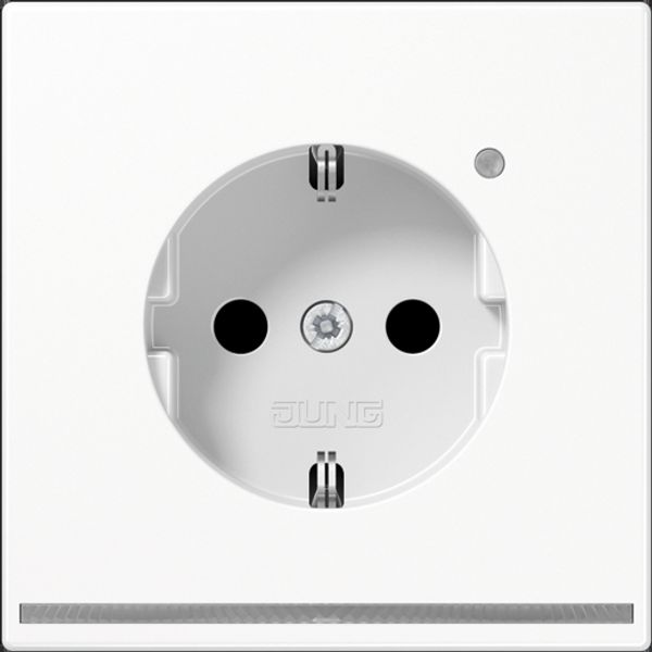 Schuko socket with LED pilot light LS1520-OWWLNW image 5