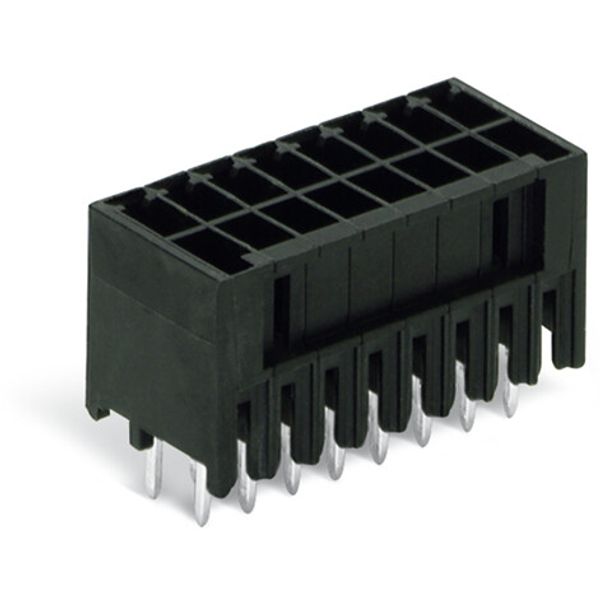 THR male header, 2-row 0.8 x 0.8 mm solder pin straight black image 2