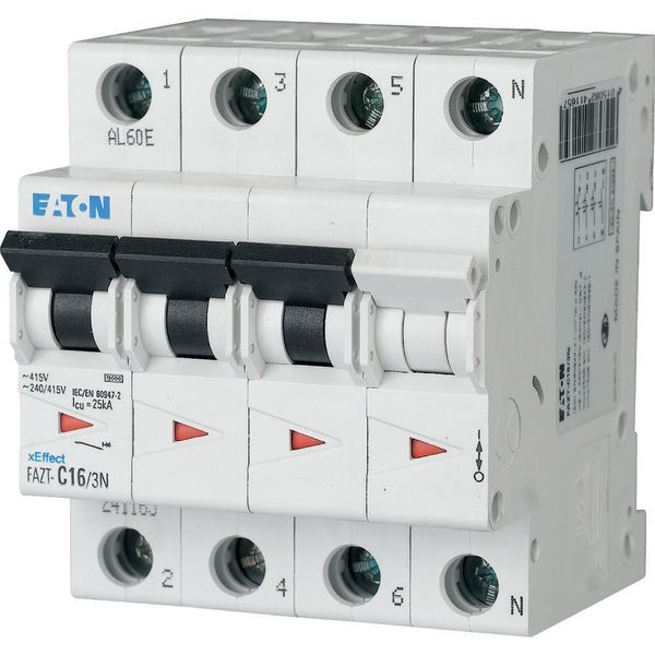 Miniature circuit breaker (MCB), 20 A, 3p+N, characteristic: D image 6