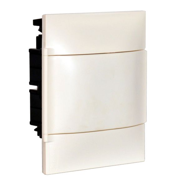 LEGRAND 1X6M FLUSH CABINET WHITE DOOR E+N TERMINAL BLOCK FOR MASONRY WALL image 1