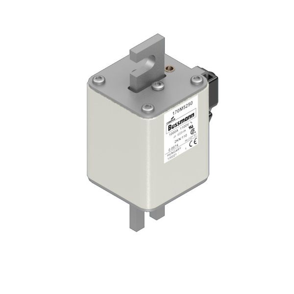 Fuse-link, high speed, 1000 A, AC 1100 V, size 2, 61 x 77 x 138 mm, aR, DIN, IEC, single indicator image 15