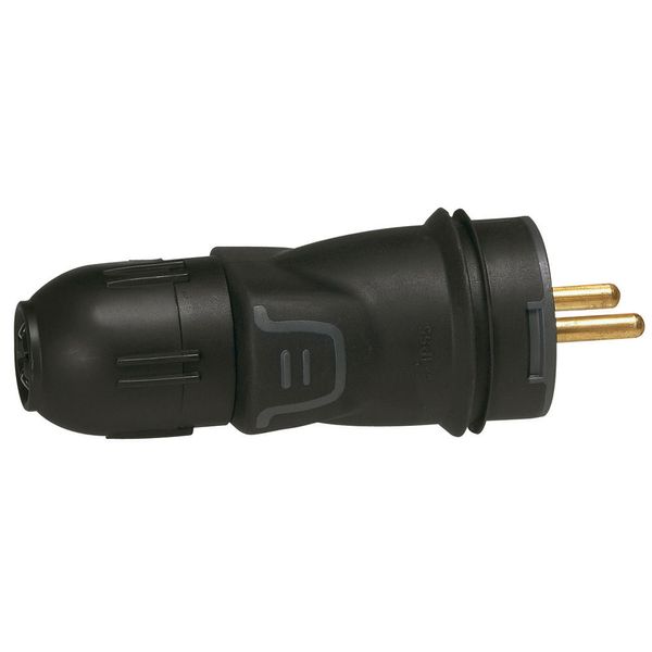 Rubber plug 2P+T 16A IK08 for IP55 image 1