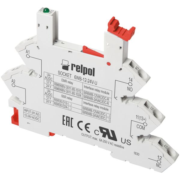 Sockets for interface relays SIR6WB image 1