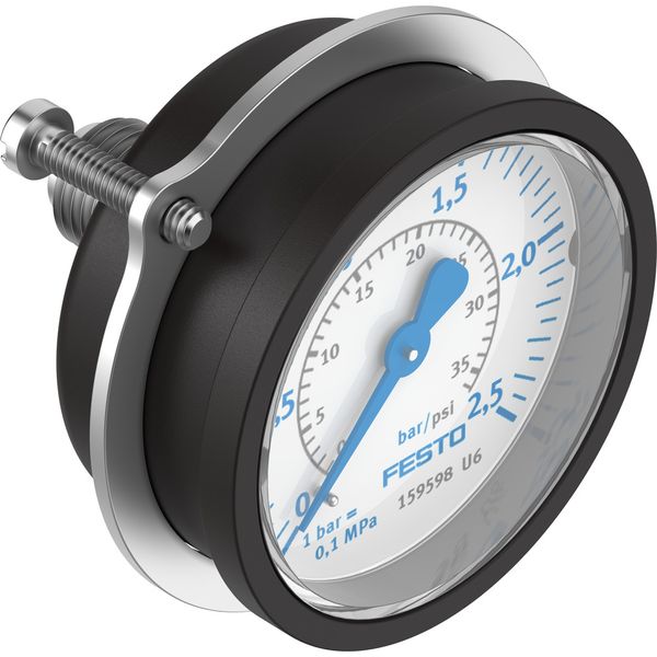 FMA-50-2,5-1/4-EN Flanged pressure gauge image 1