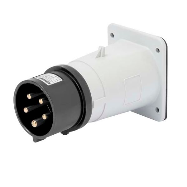 STRAIGHT FLUSH MOUNTING INLET - IP44 - 3P+N+E 32A 480-500V 50/60HZ - BLACK - 7H - SCREW WIRING image 2