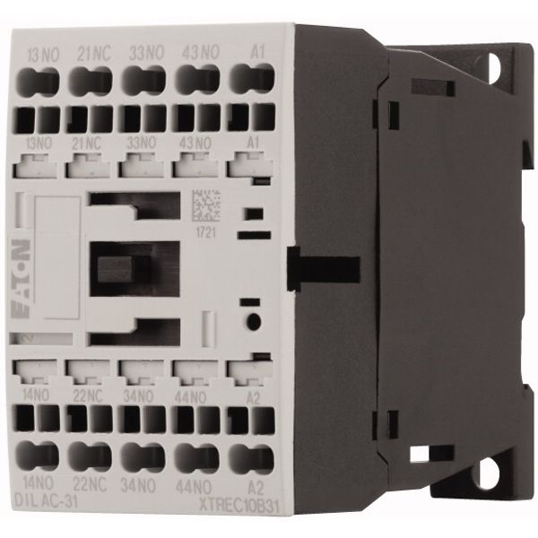 Contactor relay, 220 V DC, 3 N/O, 1 NC, Spring-loaded terminals, DC op image 3