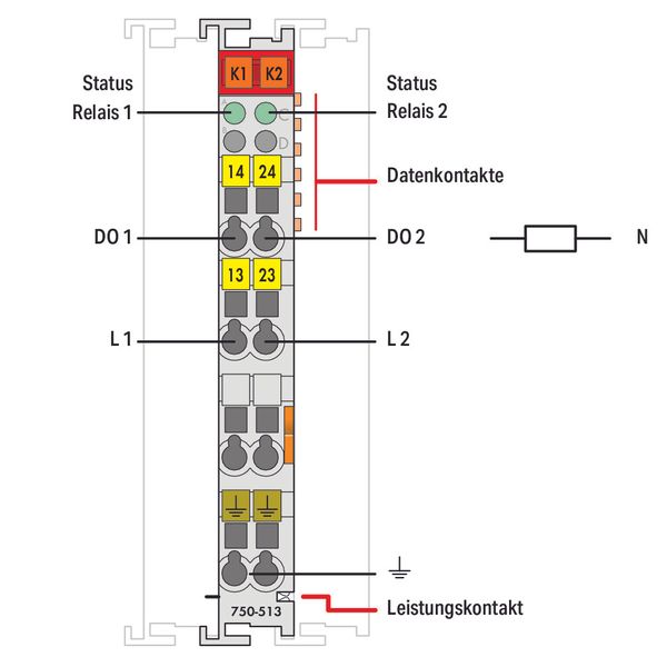 2-channel relay output AC 250 V 2.0 A light gray image 3