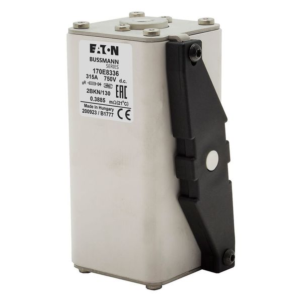 Fuse-link, high speed, 315 A, DC 750 V, size 2, gR, IEC, with indicator, flush end image 3