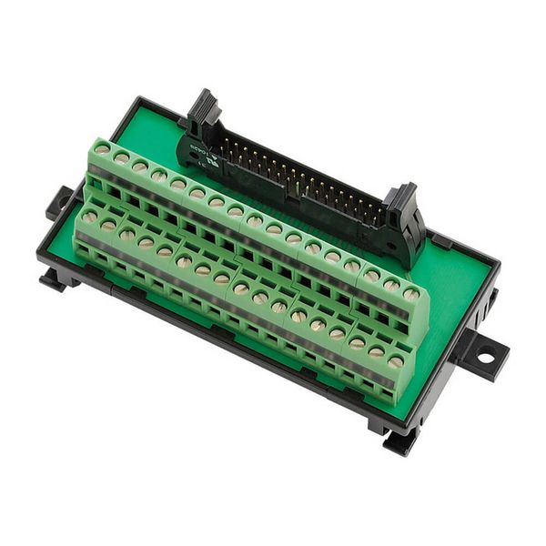 DIN-rail mounting terminal block, MIL20 socket, screw clamp, 20 points image 2