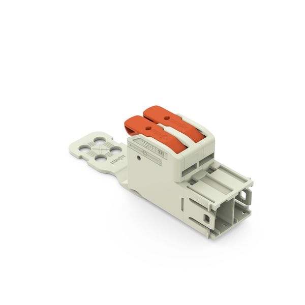 832-1202/332-000 1-conductor male connector; lever; Push-in CAGE CLAMP® image 1
