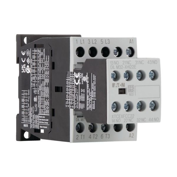 Contactor, 380 V 400 V 3 kW, 2 N/O, 2 NC, 24 V DC, DC operation, Screw terminals image 11