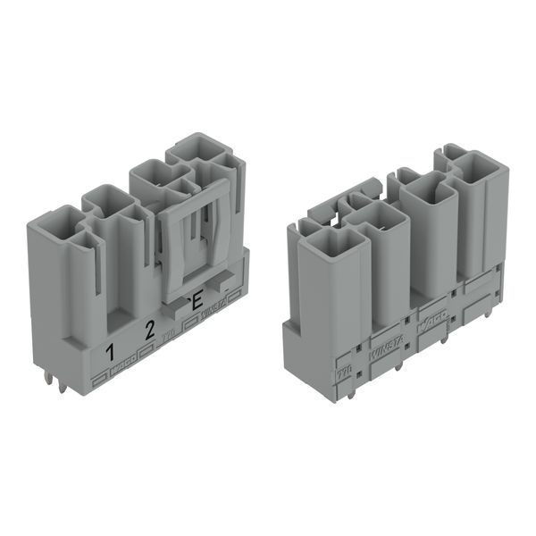 Plug for PCBs straight 4-pole gray image 1