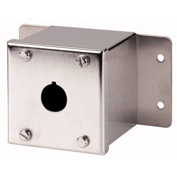 Surface mounting enclosure, stainless steel, 1 mounting location image 1