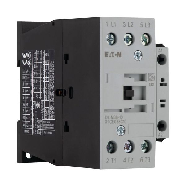 Contactor, 3 pole, 380 V 400 V 18.5 kW, 1 N/O, RDC 240: 200 - 240 V DC, DC operation, Screw terminals image 16