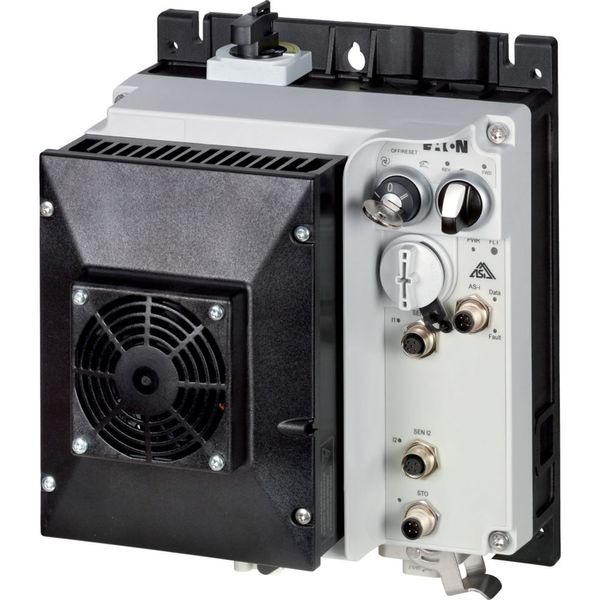 Speed controllers, 8.5 A, 4 kW, Sensor input 4, 400/480 V AC, AS-Interface®, S-7.4 for 31 modules, HAN Q4/2, with manual override switch, with braking image 10