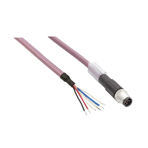 POWER IN CABLE,STRAIGHT,M8-4P FEM 25M image 1