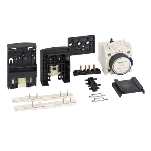 Kit for assembling star delta starters, for 3 x contactors LC1D09-D18 with circuit breaker GV2, compact mounting image 3