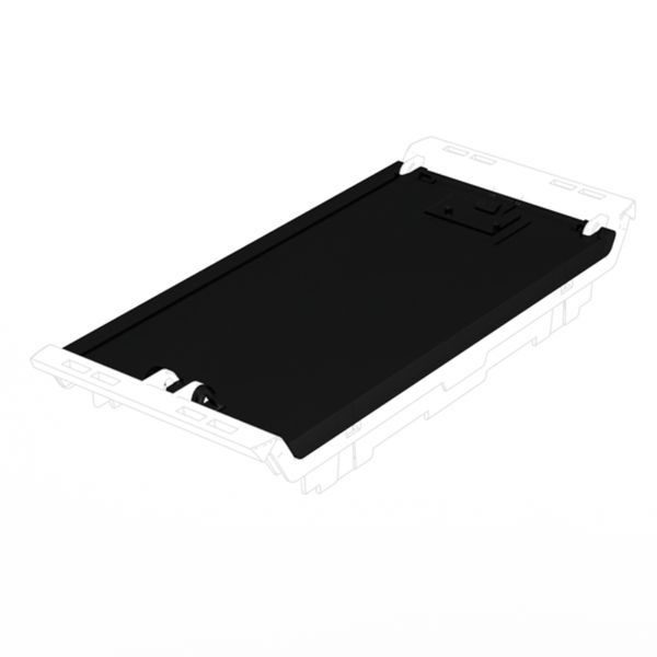 Hinged cover, IP20 in installed state, Plastic, black, Transparent, Wi image 2