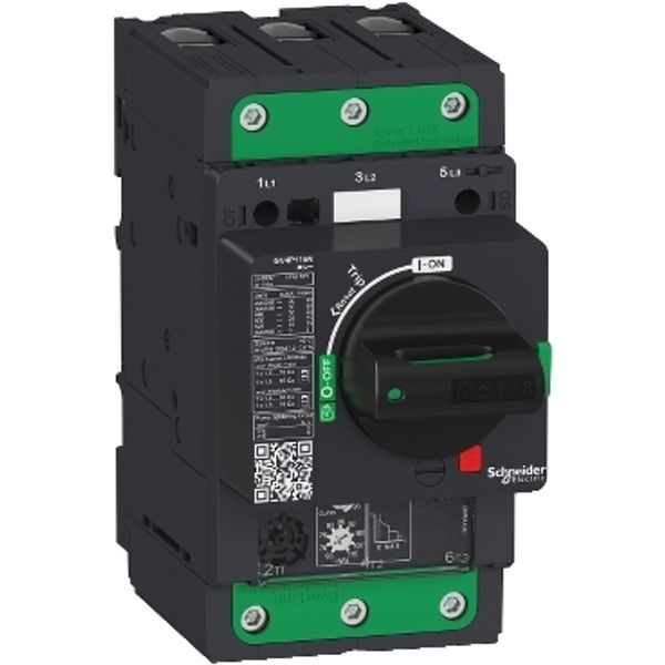 Motor circuit breaker, TeSys GV4, 3P, 2A, Icu 50kA, thermal magnetic, Everlink terminals image 2