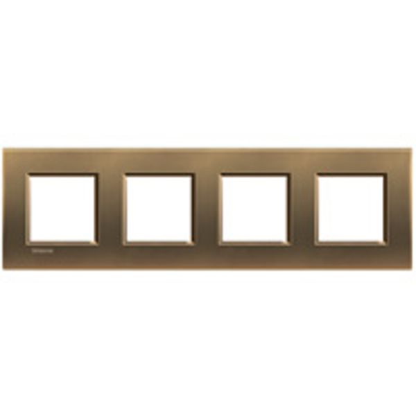 LL - cover plate 2x4P 71mm shiny bronze image 1
