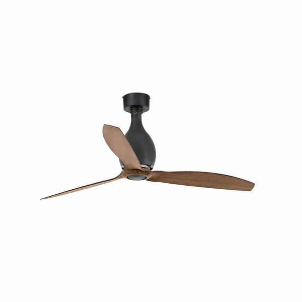 MINI ETERFAN MATT BLACK/WOOD CEILING FAN WITH DC M image 1