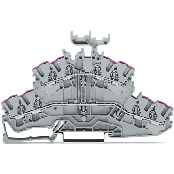 4-conductor double deck terminal block image 2