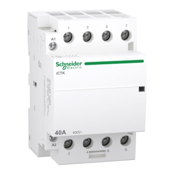 contactor, Acti9 iCTK, 40 A, 4 NO, 400 V, coil 220...240 V image 3