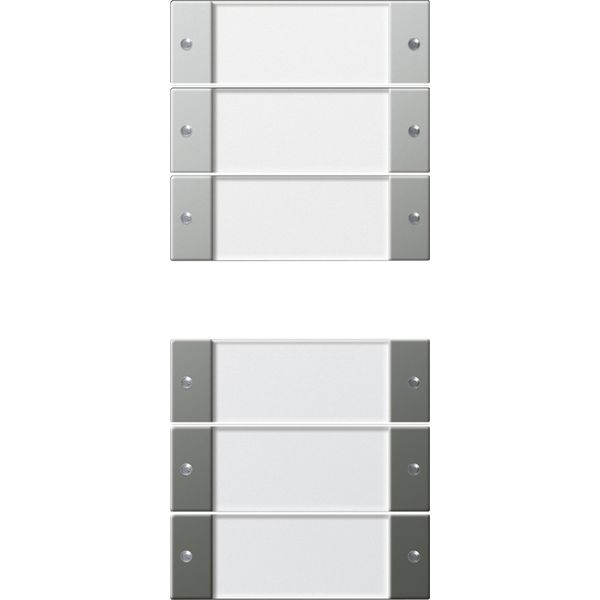 rocker set 6-g (3+3) in.sp. System 55 clear/stainl.steel image 1