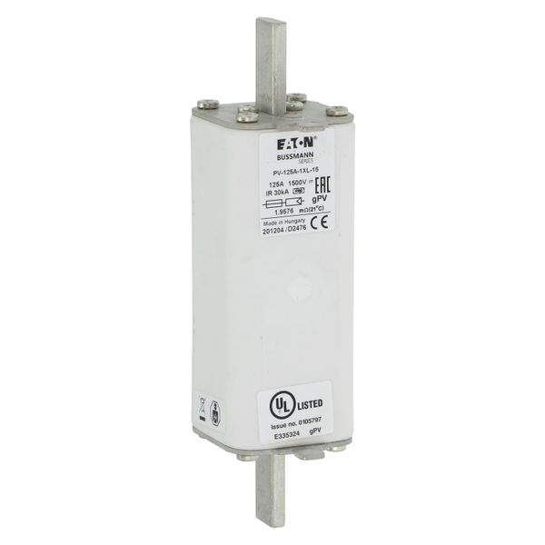 Fuse-link, high speed, 125 A, DC 1500 V, 1XL, 51 x 189 mm, gPV, IEC, UL, with indicator image 11