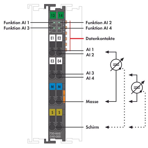 4-channel analog input 0 ... 10 VDC Single-ended dark gray image 4