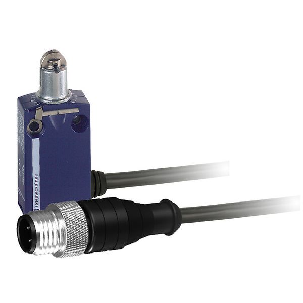 Limit switch, Limit switches XC Standard, XCMD, steel roller plunger, 2NC, snap, 0,3 m image 1