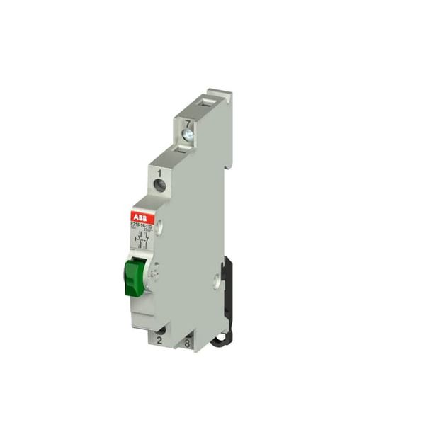 E215-16-11DPushbutton,16 A,acc. to EN 250 V AC,1NO,1NC,0CO, El. Color:Green, MW:0.5 image 1