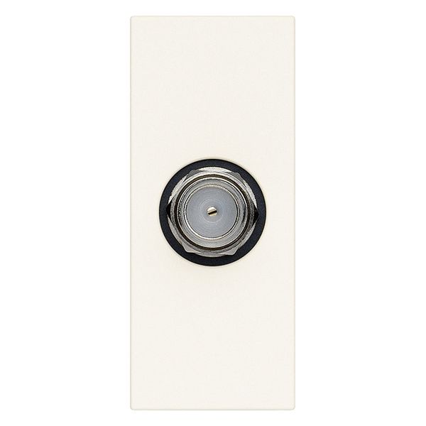 F type female socket connector white image 1