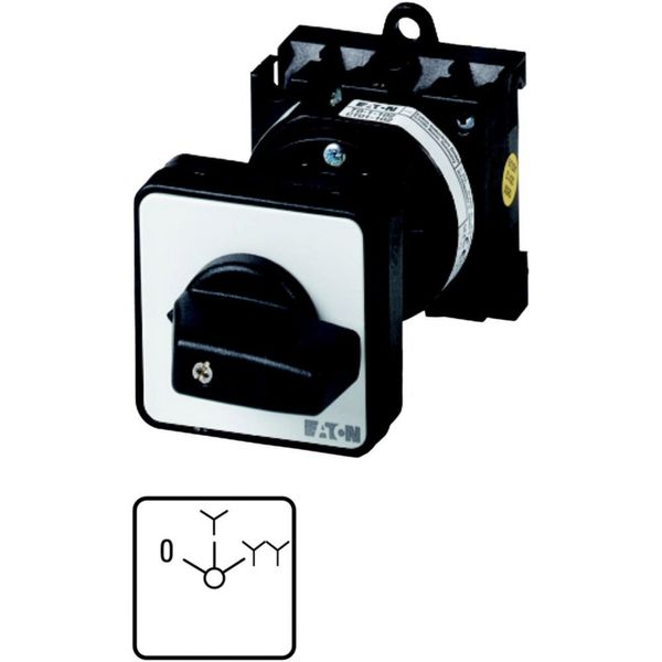 Multi-speed switches, T0, 20 A, rear mounting, 4 contact unit(s), Contacts: 8, 60 °, maintained, With 0 (Off) position, 0-Y-YY, Design number 15107 image 4