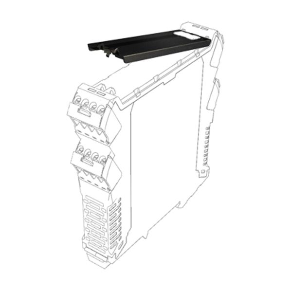 Hinged cover, IP20 in installed state, Plastic, Transparent, Width: 22 image 3