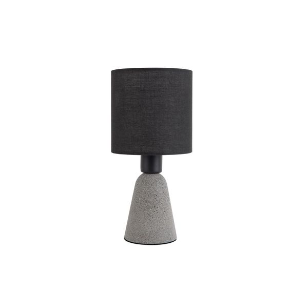 Gray Concrete & Black Fabric Shade LED E14 1x5 Watt 230 Volt IP20 Bulb Excluded D: 12 H: 22.5 cm image 1