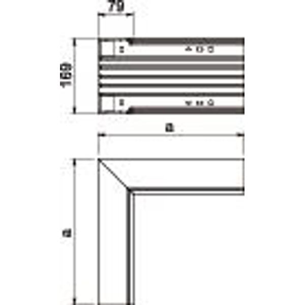 WDK I80170GR Internal corner  329x170x80 image 2