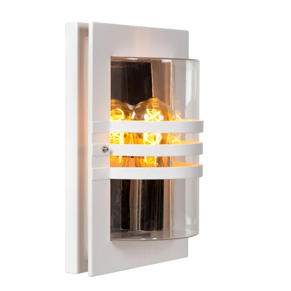 Lucide PRIVAS - Wall light Outdoor - 1xE27 - IP44 - White image 1