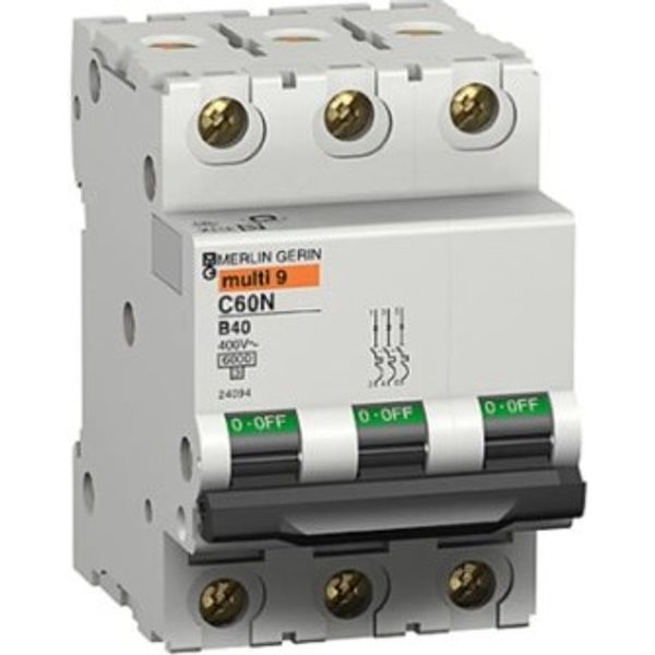 Circuit Breaker 3P 32B C60N Merlin Gerin Multi9 image 1