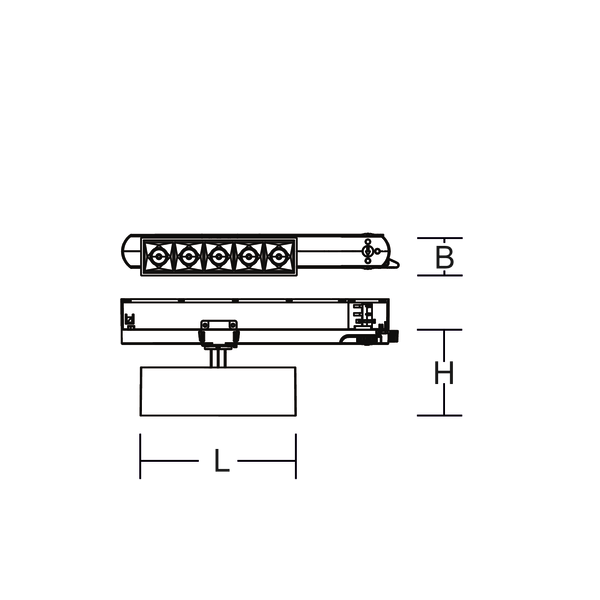 BeamLine Slim, 25 W, 2050 lm, 930, black, DALI Surface mounted project image 3