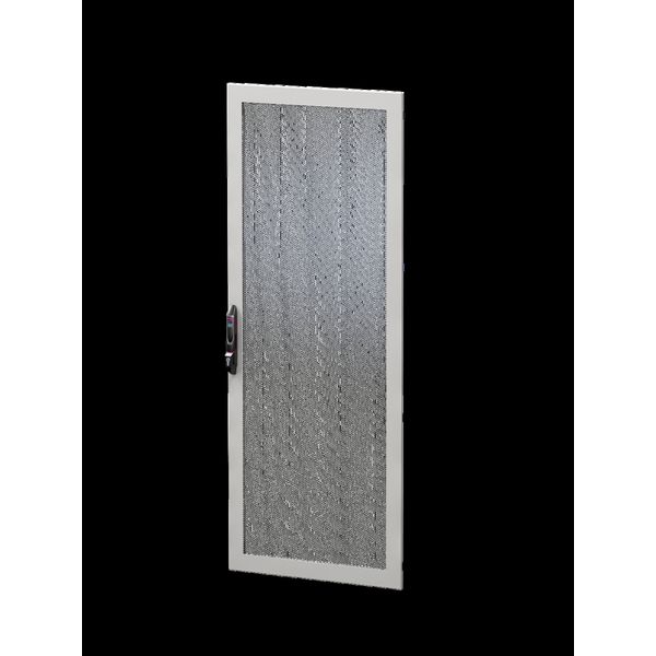 Sheet steel door, one-piece, vented for VX IT, 800x2000 mm, RAL 7035 image 2