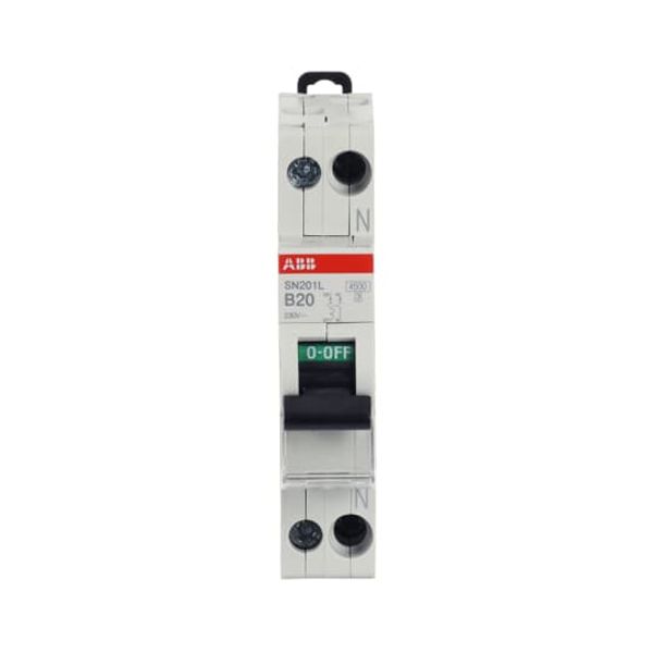 SN201 L-B20 Miniature circuit breaker - 1+NP - B - 20 A image 3