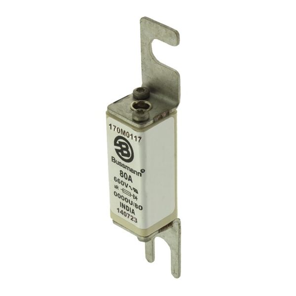 Fuse-link, high speed, 16 A, AC 660 V, size 0000, 18 x 19 x 100 mm, gR, UL, visual indicator image 2