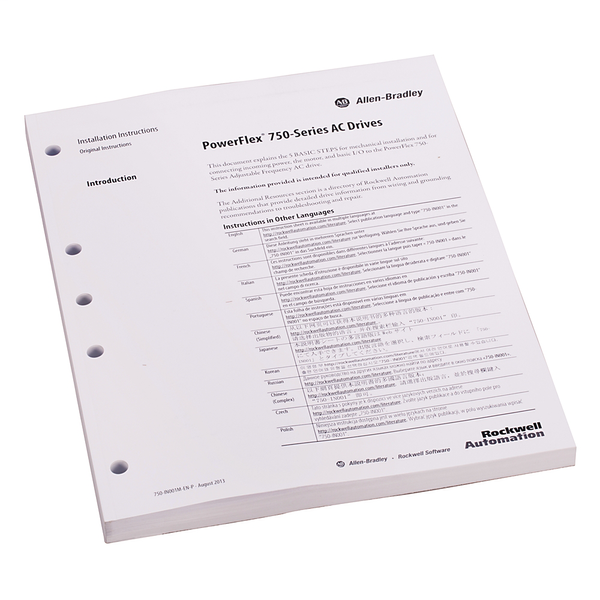 Allen-Bradley, 20-750-PUB-IN1-EN, Installation Instructions English image 1