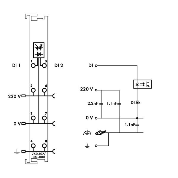 2-channel digital input 220 VDC 3 ms dark gray image 5