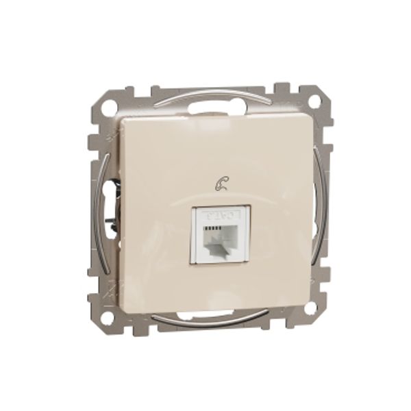 Telephone socket, Sedna Design & Elements, RJ11, Beige image 3