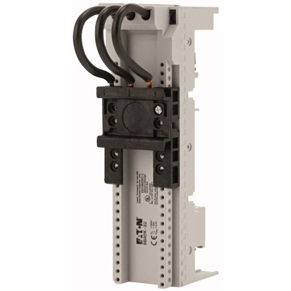 Busbar adapter, 45 mm, 32 A, DIN rail: 1, Push in terminals image 1